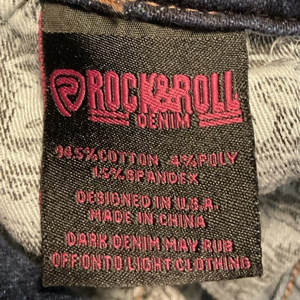 Rock and Roll High Rise Trouser Dark Denim Jean Size 30/36
